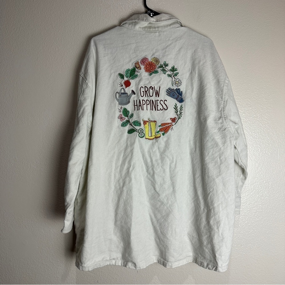 Disneyland Grow Happiness Gardening Button Up Shirt Size XXL Unisex